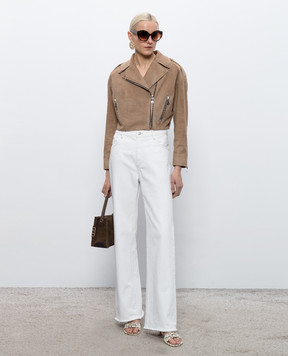 Babe Pay Pls Brown suede leather jacket 2516SUEDE