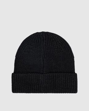 Premiata Black merino wool hat HALTA