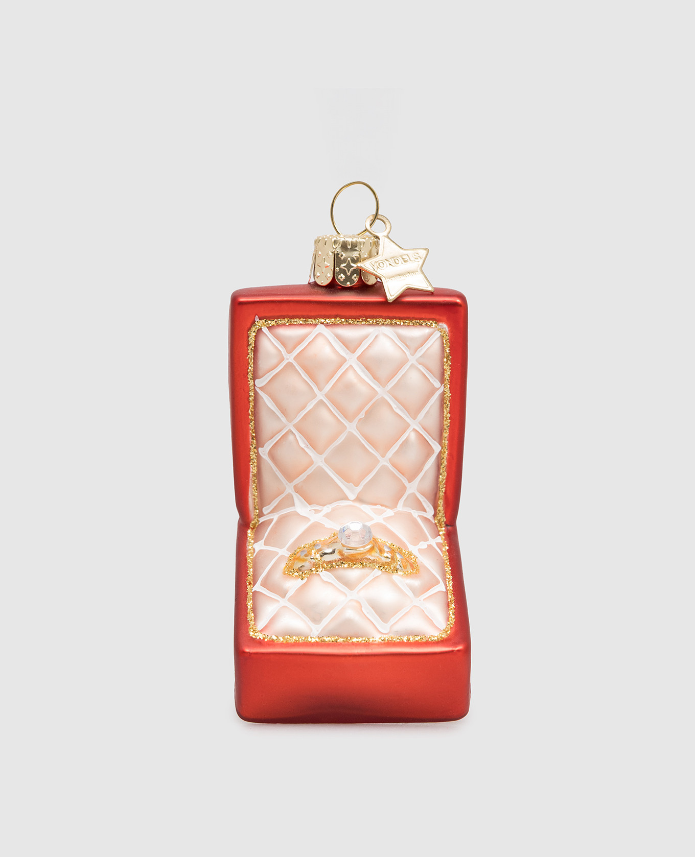 

Red Christmas tree toy Wedding ring box Vondels