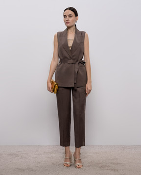 Peserico Beige silk top A08921D02372
