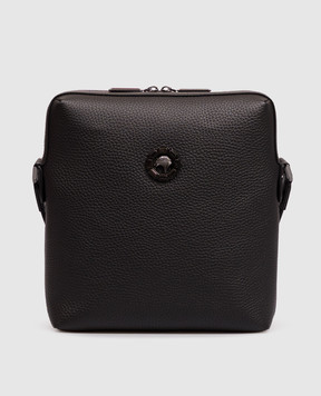 Stefano Ricci Black leather bag with metal eagle head emblem ND156GTUVD