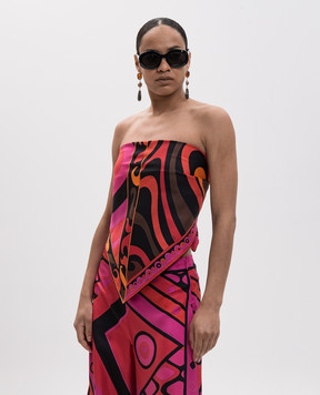 PUCCI Silk scarf in Iride and Marmo print 6HGB446HC28
