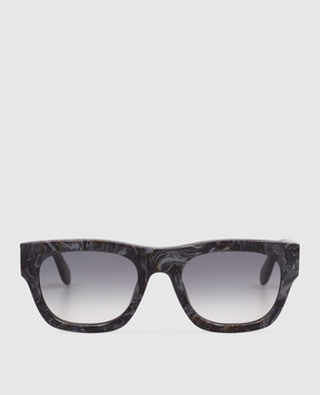 Palm Angels Black Clifton sunglasses with textured logo PA1037110653