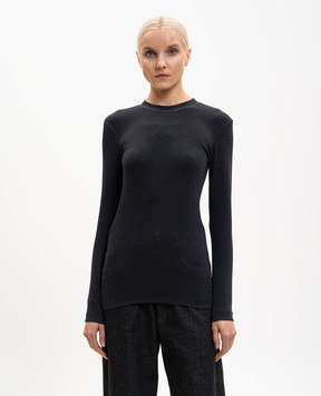 Brunello Cucinelli Dark gray long sleeve with monil chain MPTC8BJ300