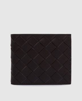 Bottega Veneta Brown Intrecciato Bi-Fold Leather Wallet 749412VCPQ4