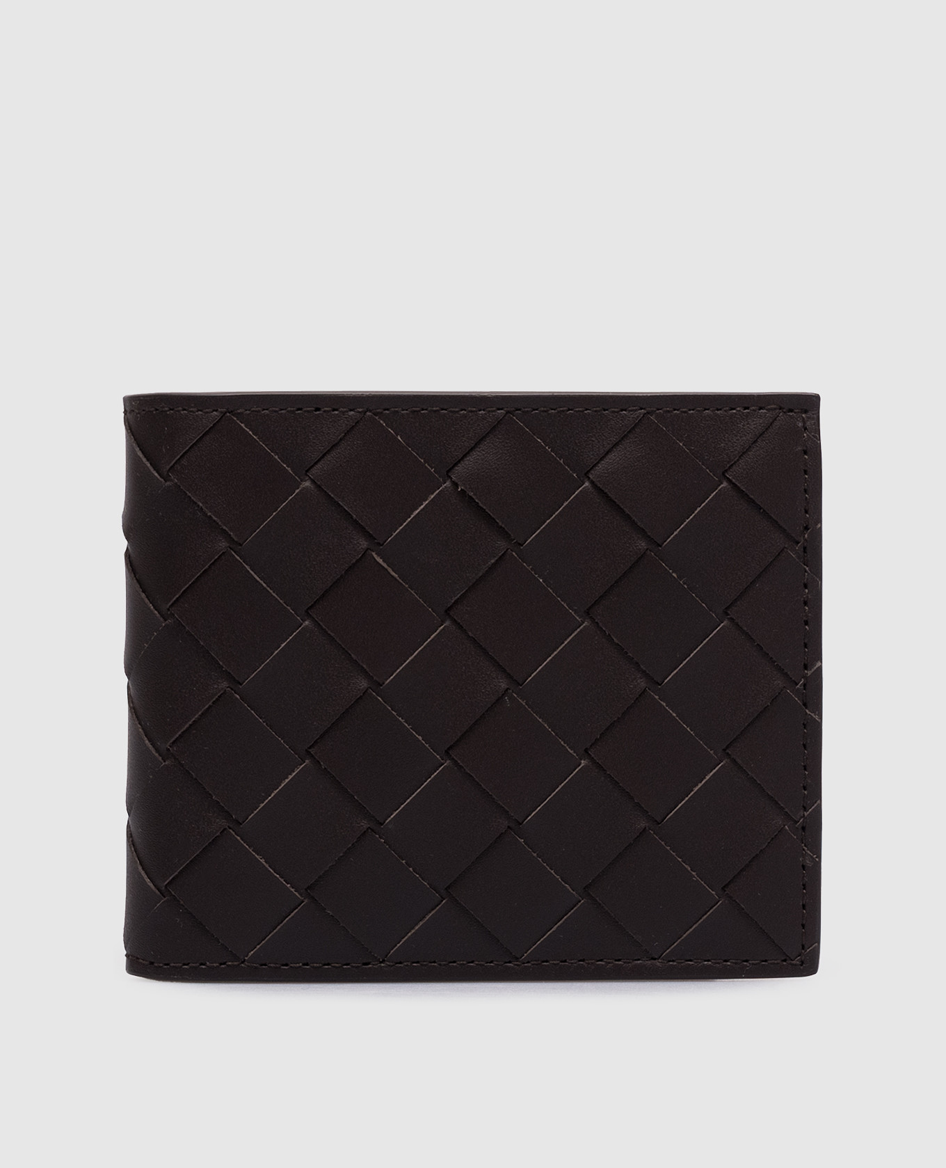 

Brown Intrecciato Bi-Fold Leather Wallet Bottega Veneta