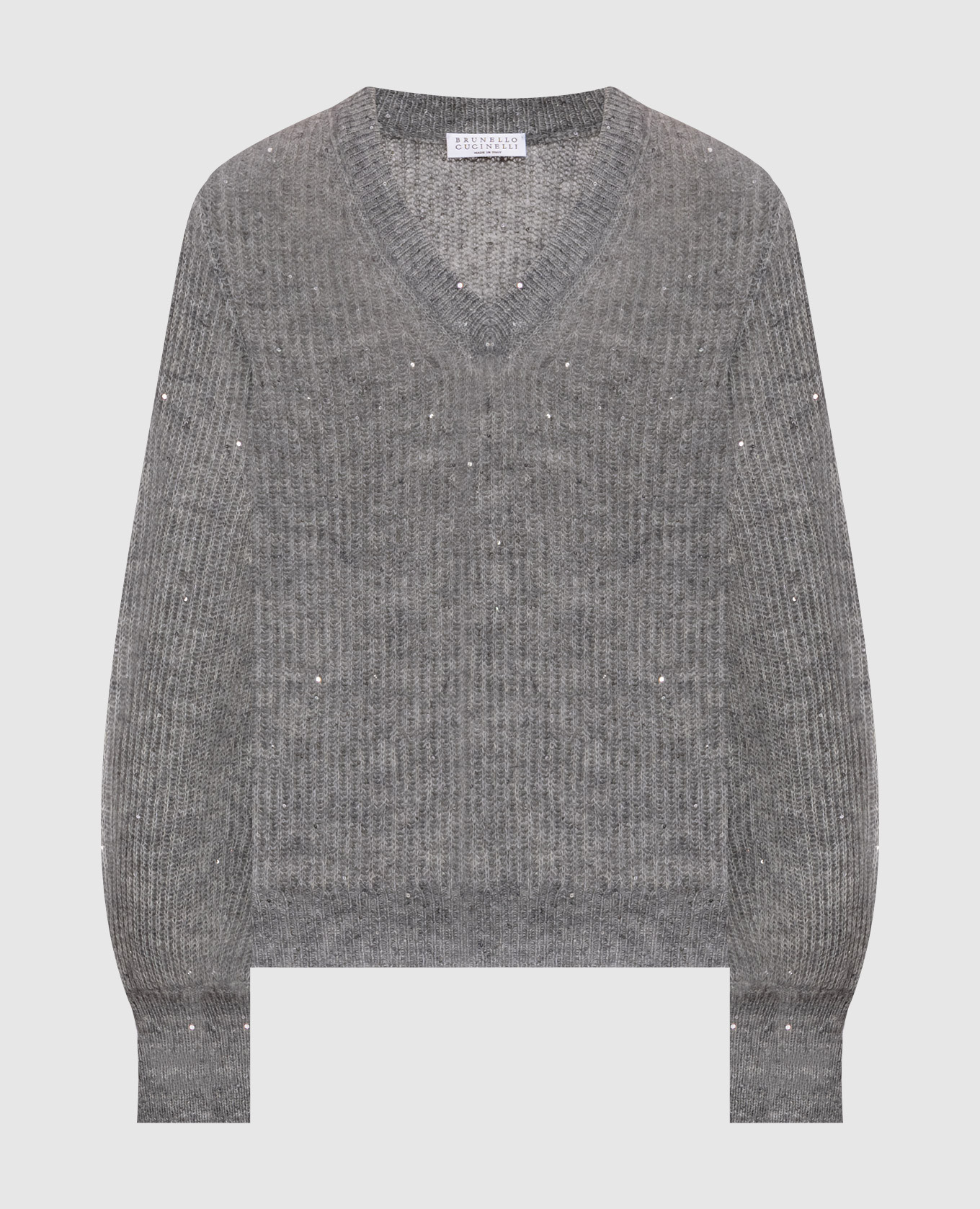 Gray pullover with wool