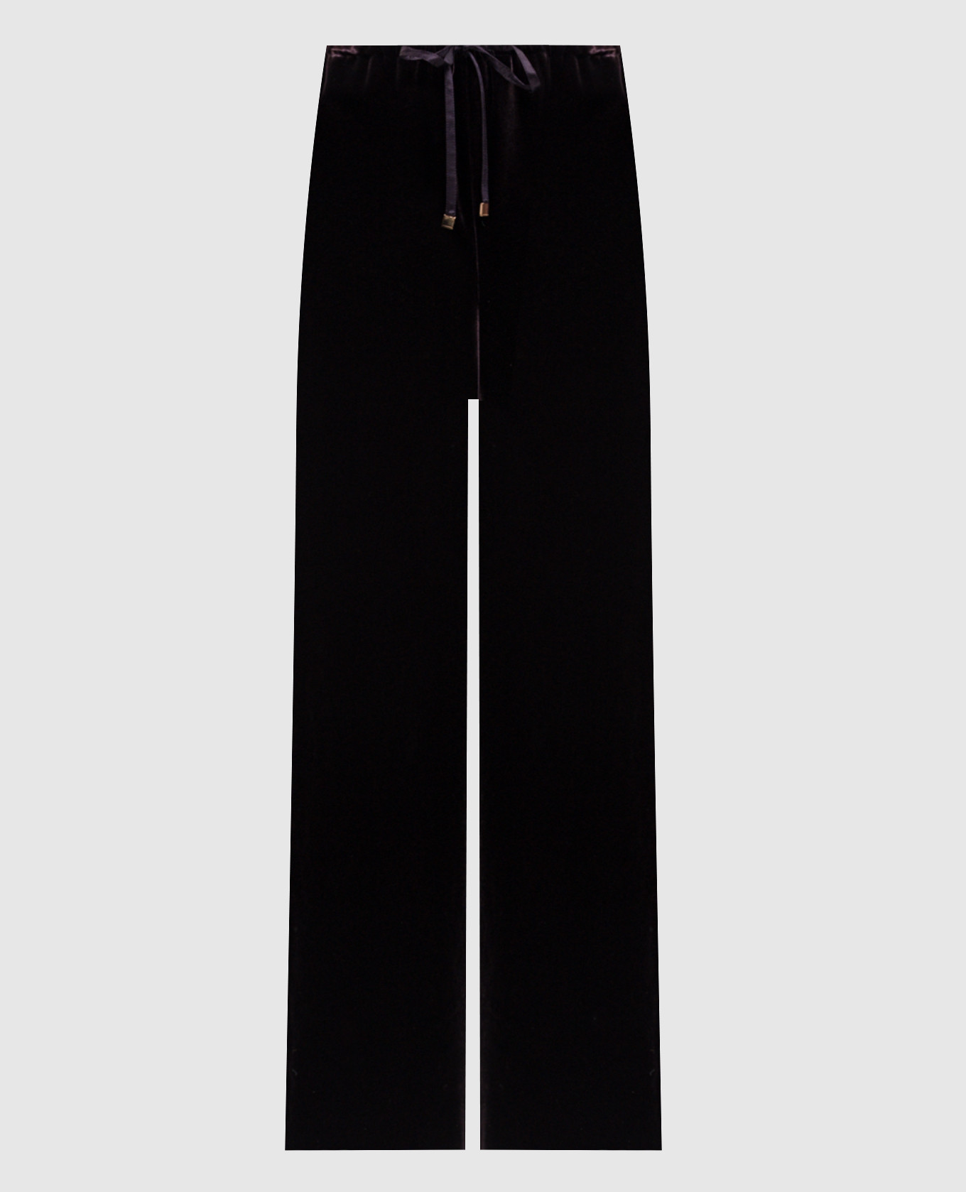 Burgundy velvet pants with silk