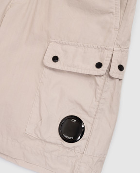 C.P. Company Children's gray shorts with logo patch CUQ00GLLC051014