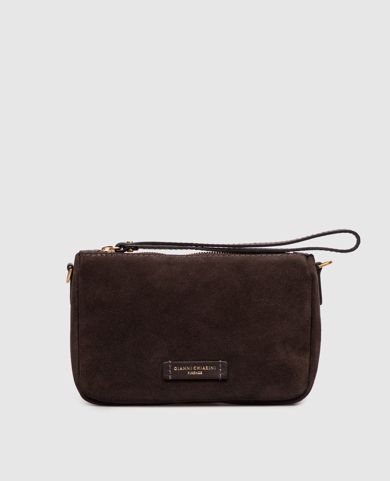 Brown suede crossbody bag Nora
