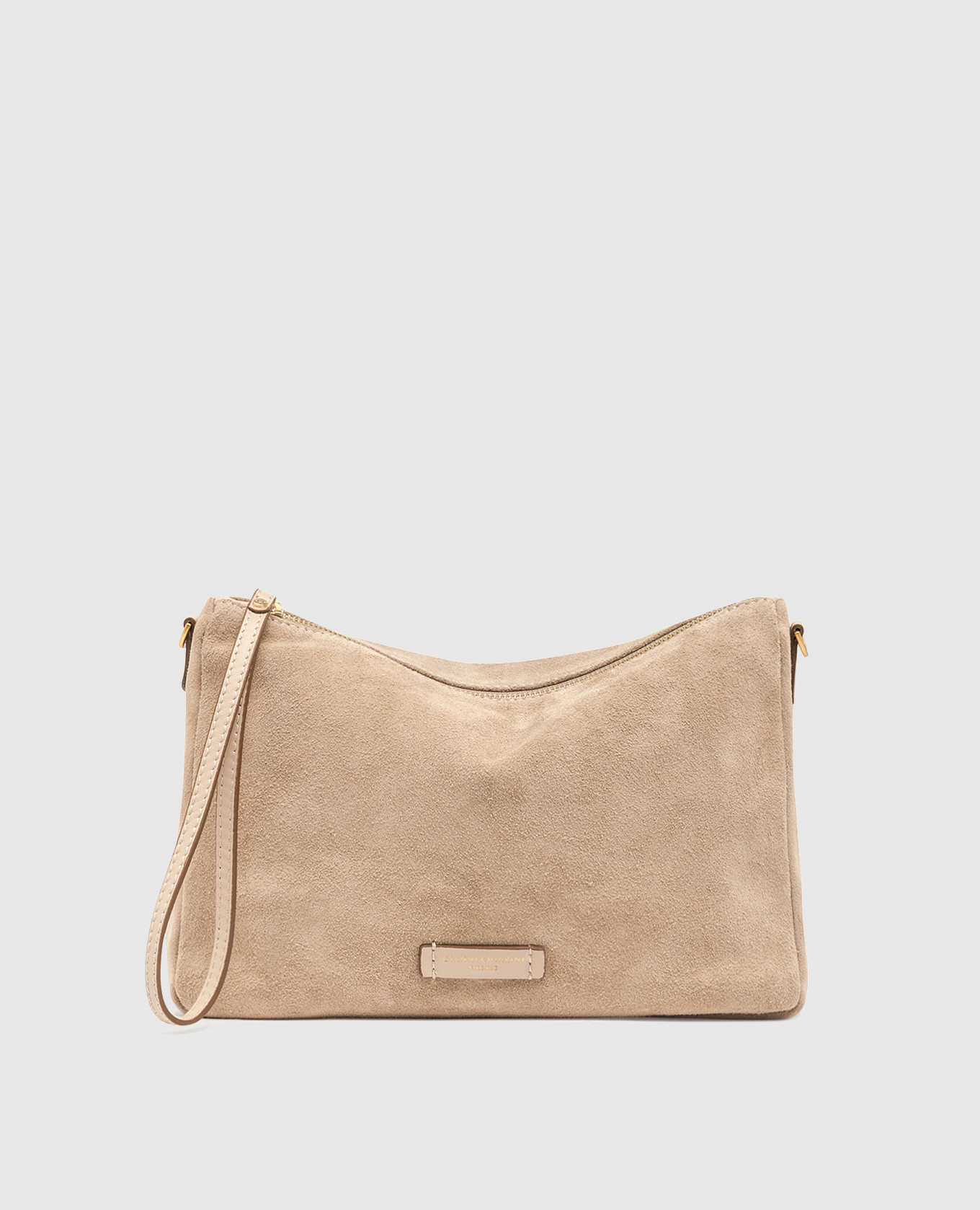 

Beige suede Nora cross-body bag with logo Gianni Chiarini
