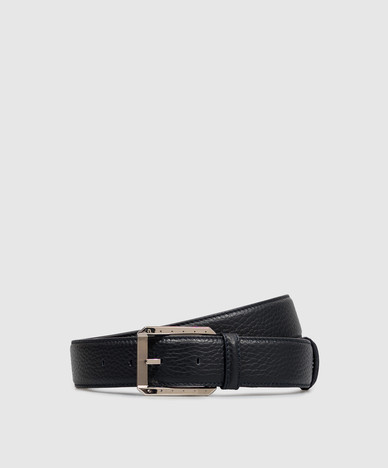 Dark blue leather belt