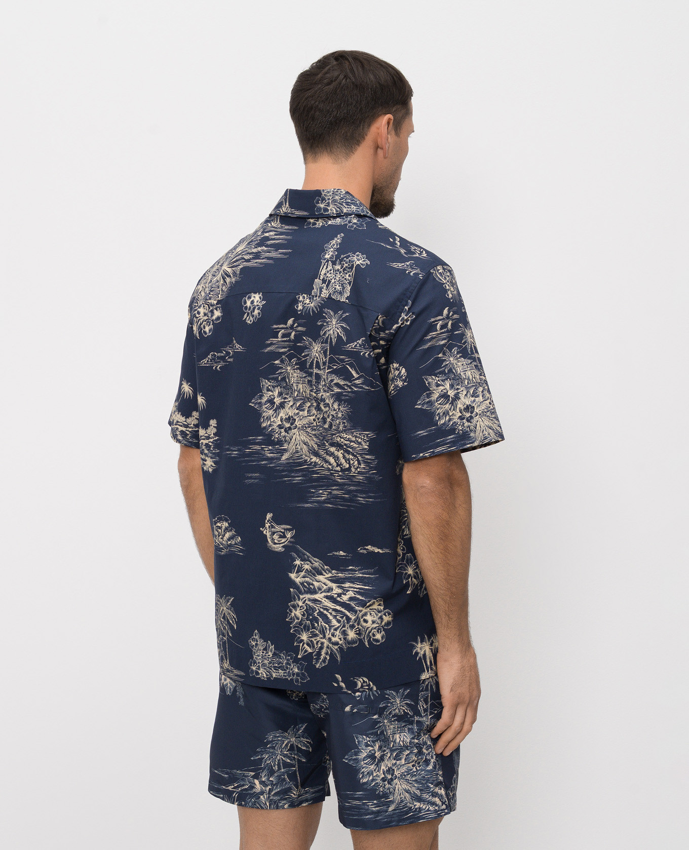 Blue printed shirt Moncler 4