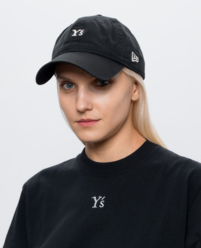 Y`S Yamamoto Black cap with embroidered monogram YVH20095