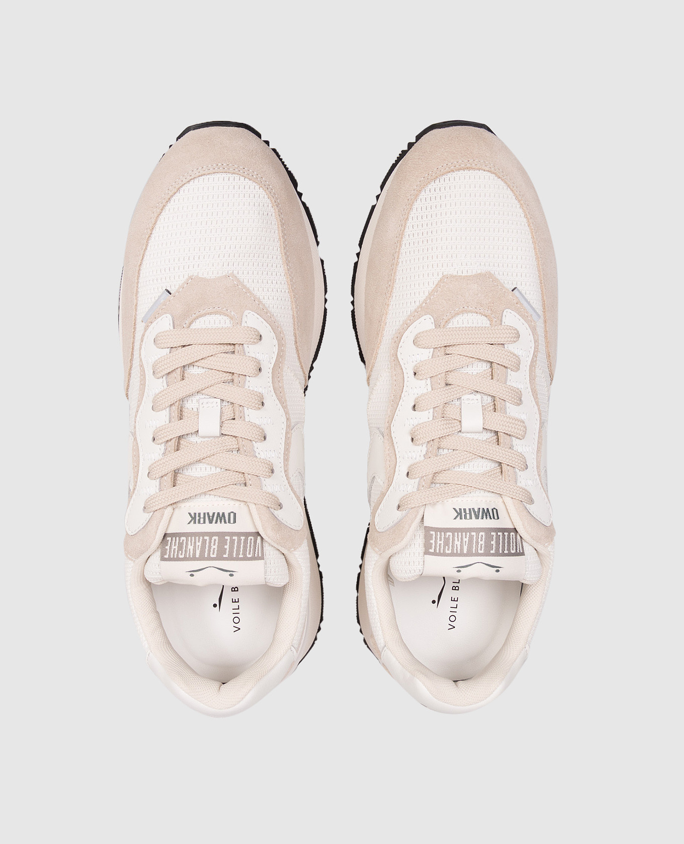 White QWARK EASY combination sneakers Voile Blanche 4