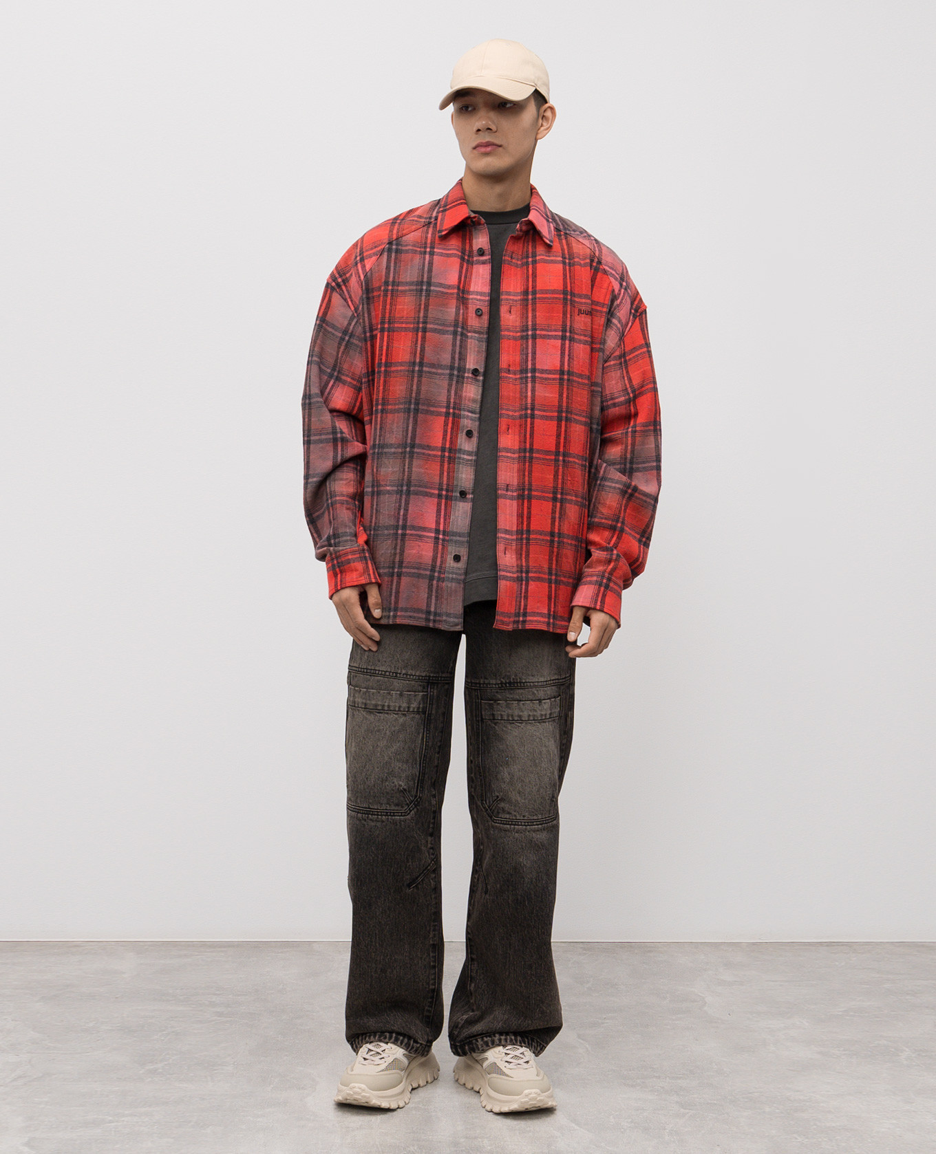 

Red checkered shirt Juun.j