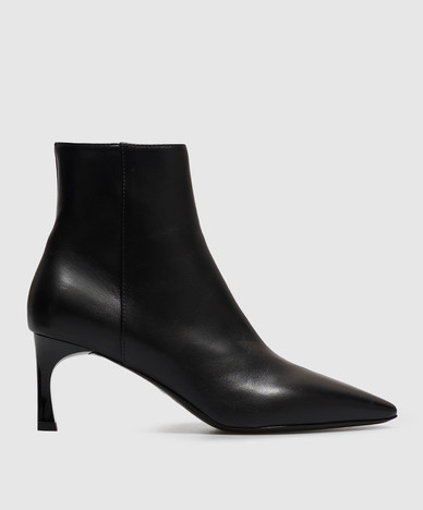 Schwarze Leder-Ankle-Boots von TAYLOR