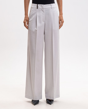 Peserico Gray wool pants A0468303472