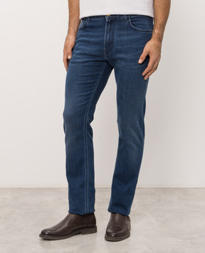 Stefano Ricci Blue jeans with logo patch MST63B2050T0238