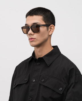 Tom Ford Graydon brown sunglasses with logo FT1213