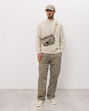 C.P. Company Green sweatshirt with logo embroidery MSS174A006453O