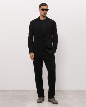 Stefano Ricci Black wool suit M1SFM28006W0001D