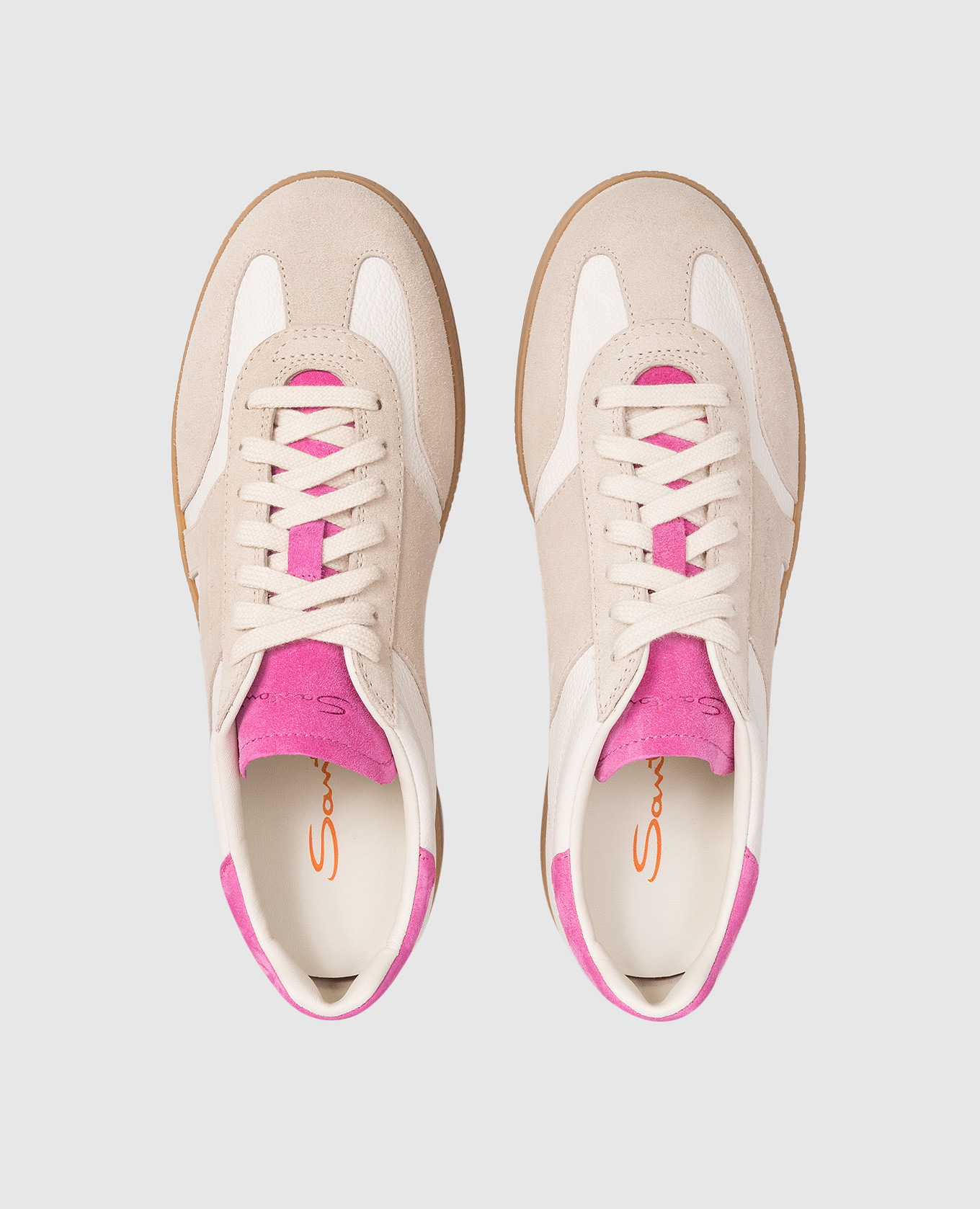 White leather sneakers Santoni 4