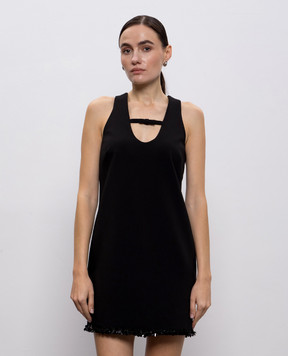 Twinset Black mini dress with sequins 252TT2231