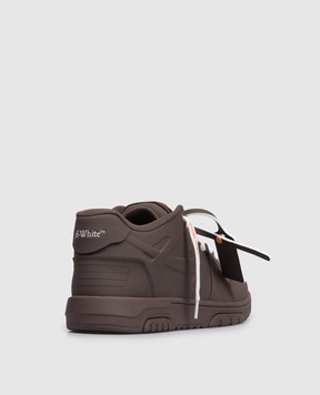 Off-White Out Of Office Lifted Brown Sneakers OMIA189S26MAT001