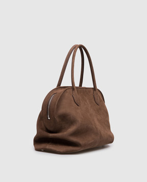 The Row Agnes 15 brown nubuck tote bag W2201L662