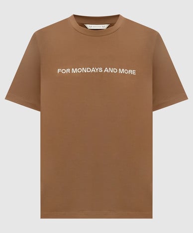 Brown T-shirt LECPLOIT with embroidery
