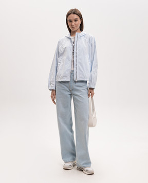 Peserico Blue windbreaker with monil chain S2501706953