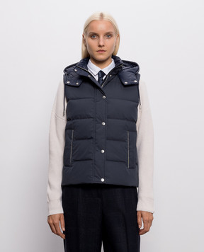 Peserico Blue down vest A0347103182