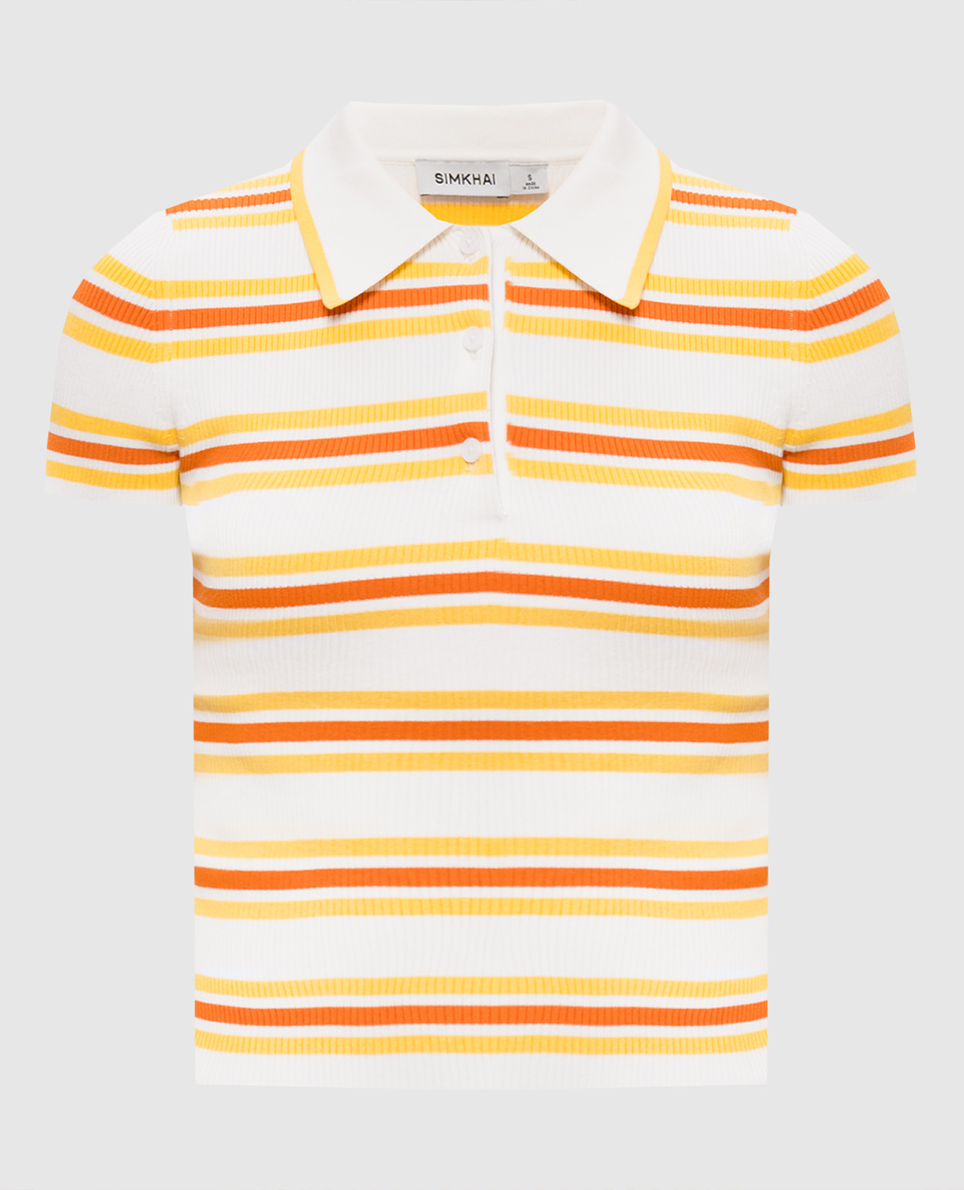 White Luka striped polo shirt