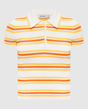 Simkhai White Luka striped polo shirt 3262039K