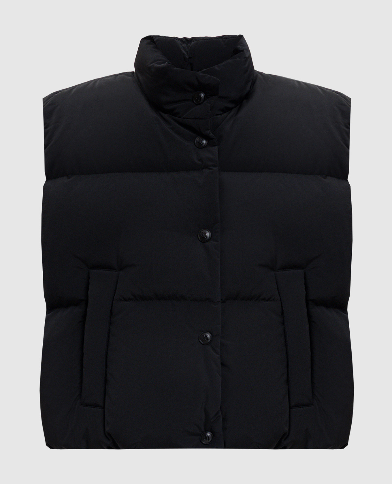 

Black down vest with logo Juun.j