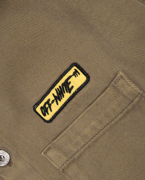 Off-White Children's khaki denim shirt 44BGE003S26F001