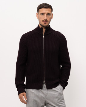 Peserico Burgundy wool cardigan R59560F0509044