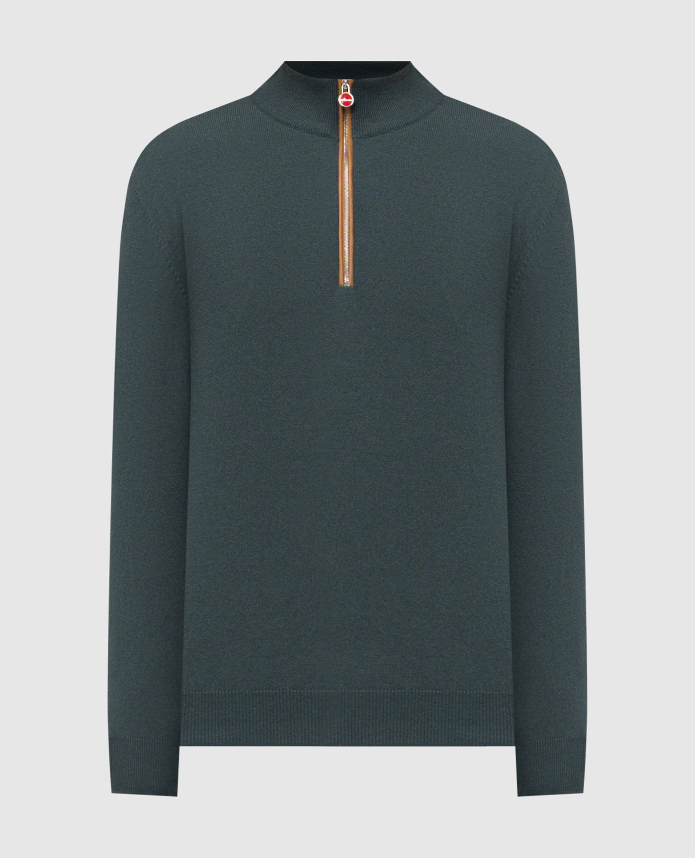 

Green cashmere sweater with zipper Kiton