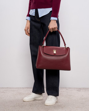 Bally Burgundy leather Lock Me bag WAH028VT710