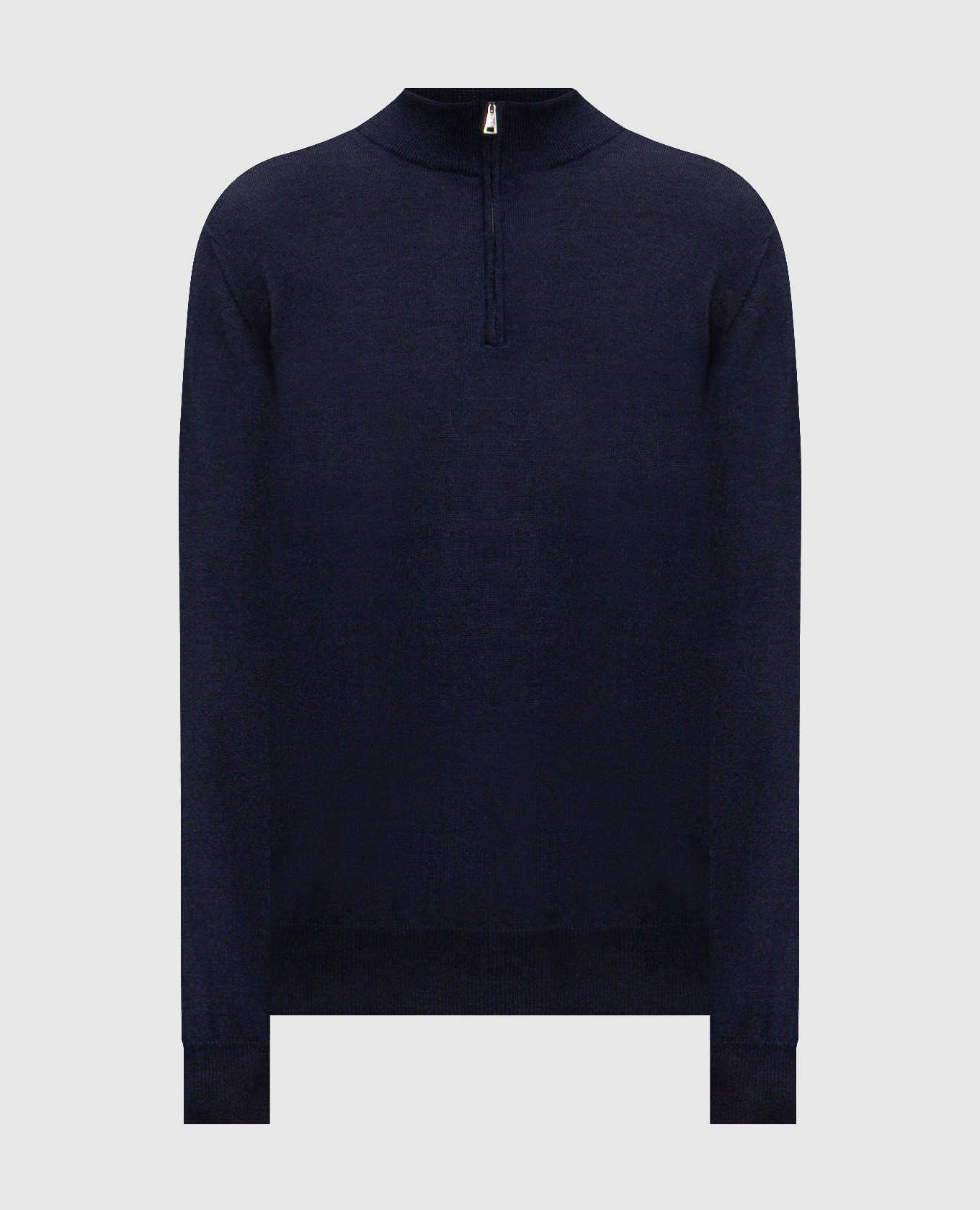 Blue wool, silk and cashmere jumper