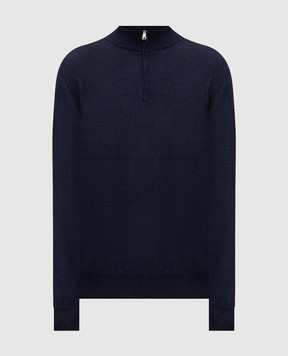 Cashmere&Whiskey Blue wool, silk and cashmere jumper 477