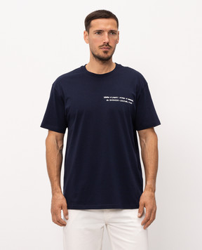 Givenchy Blue t-shirt with Archives print BM71NK3YUE