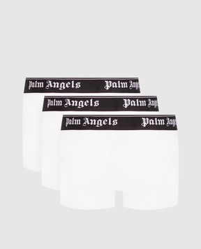 Palm Angels Set of white trunks with logo PLA1UMWTR04TR