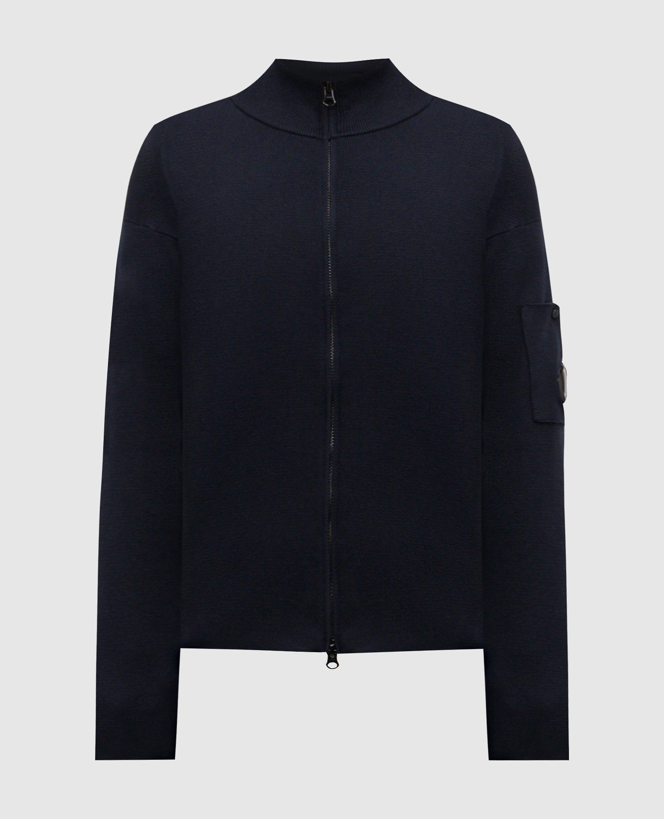 

Blue cardigan with logo patch C.P. Company