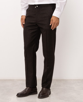Enrico Mandelli Brown wool and cashmere pants GYMP013629