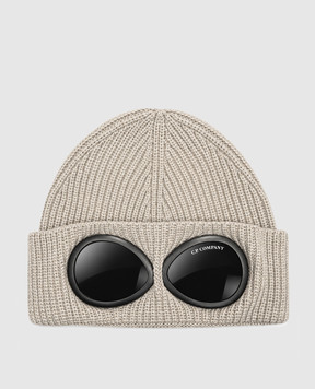 C.P. Company Children's gray wool hat with glasses CQX007LHE71