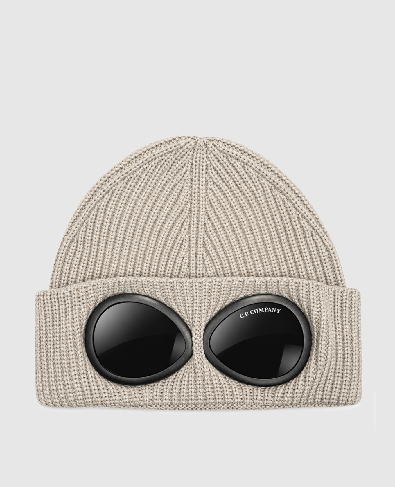 Children's gray wool hat with glasses