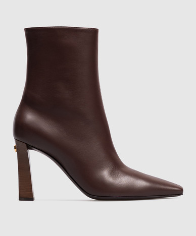 Brenda brown leather ankle boots