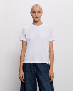 Twinset White T-shirt with logo patch 262TP2302